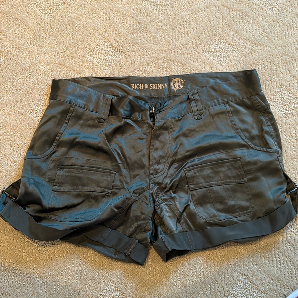 Rich & Skinny shorts - size 27, 100% silk
